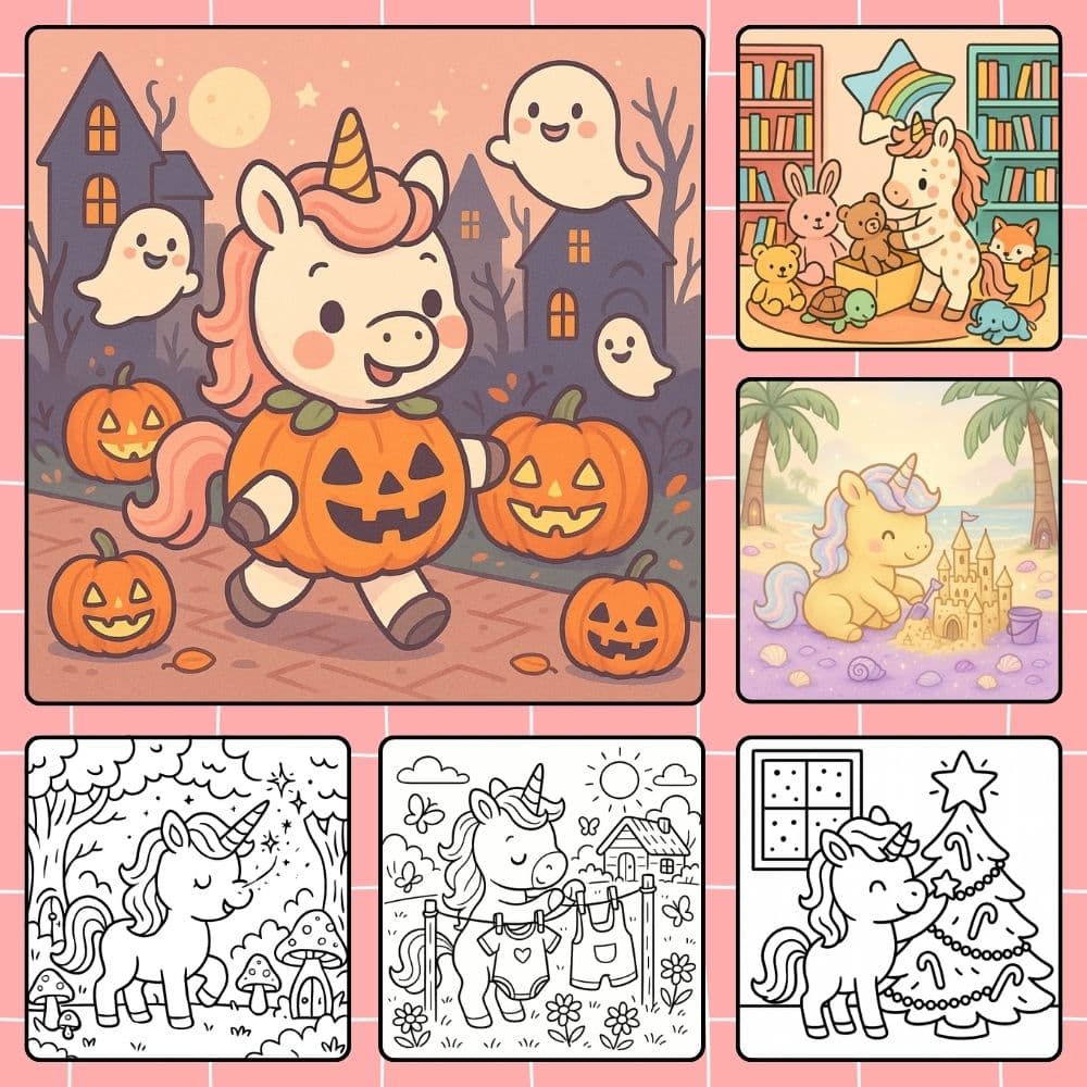 20 télécharger et imprimer gratuitement Coloriage bébé licorne