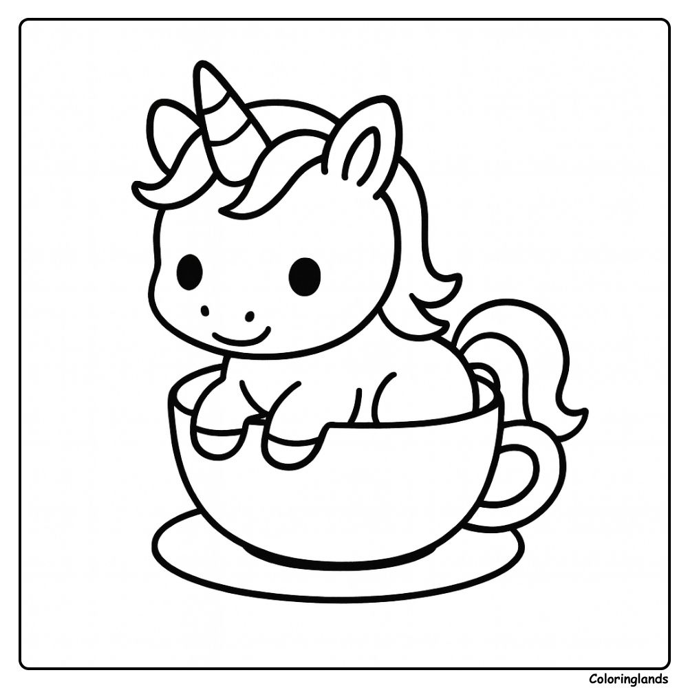 Un coloriage licorne facile pour un moment de détente